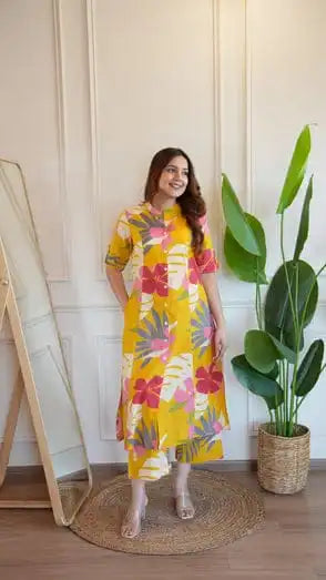 Fleurora Luxe floral Kurti & Palazzo Co-Ord Set